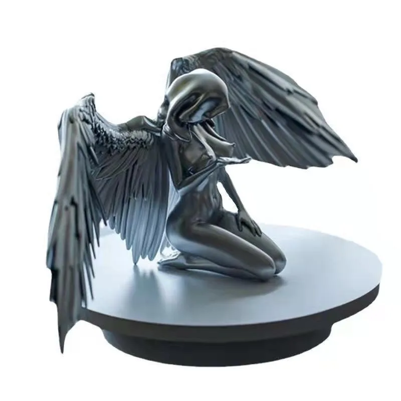 

Figurines & Miniatures Silver Angel Wings Resin Crafts Desktop Ornaments Garden Ornaments Home Decor Angel Cabochon