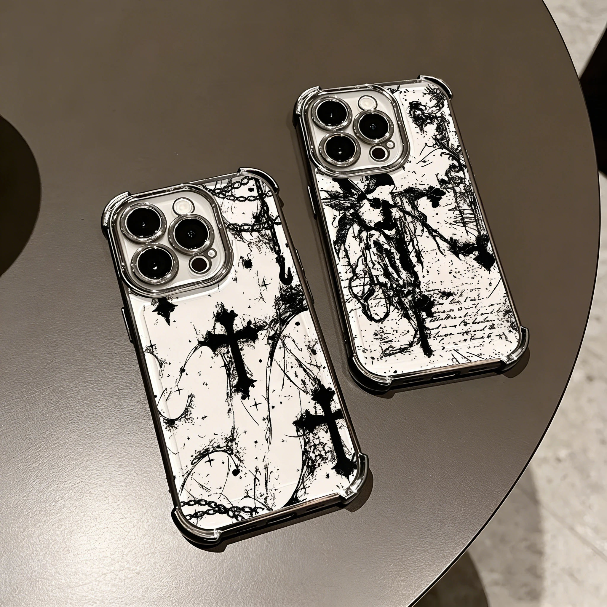Cool Dark Gothic Line Anti-Fall Phone Case