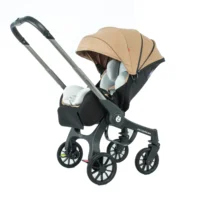 Nouvelle poussette multifonctionnelle 4 en 1 pliable avec siège auto, landau bébé, poussette portable 3 en 1, stock UE 2