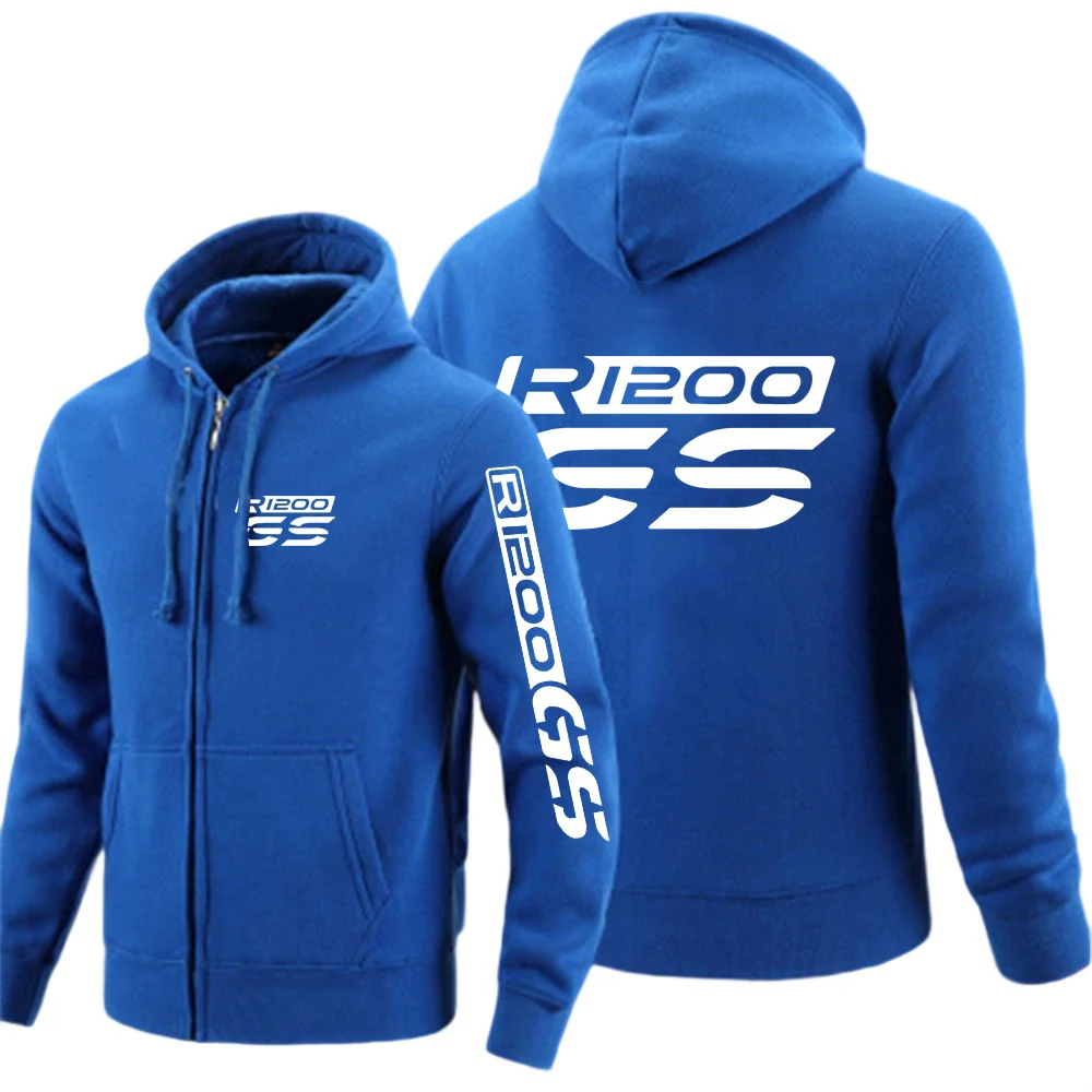 Mens Solid Color Zip Up Hoodies Sweatshirts Casual Coat