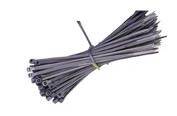 100PCS Multicolour Self - Locking Nylon Cable Ties, Various Sizes - 3x200mm width2.5mm (Grey)