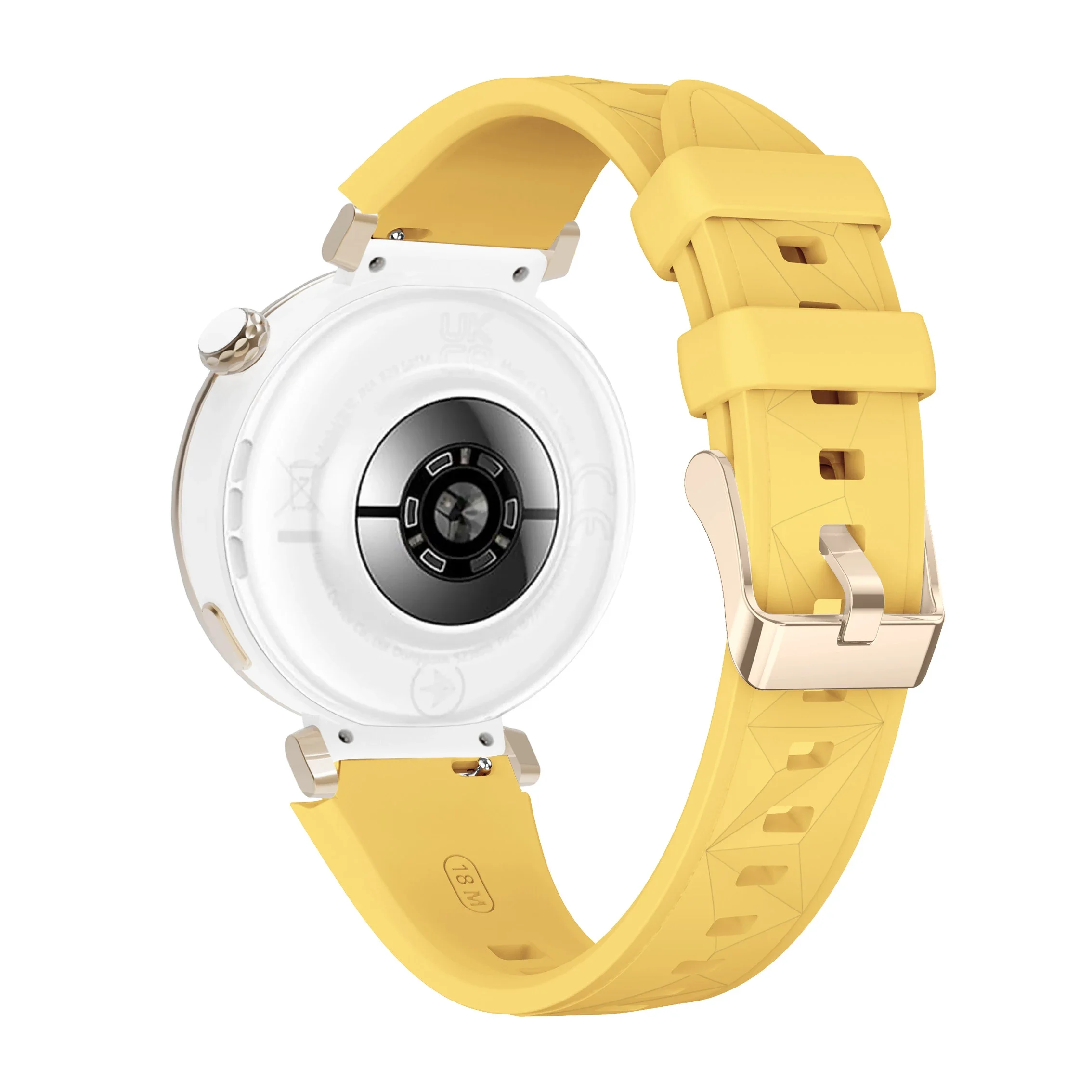 Elegant 18mm Rose Gold Buckle Watch Strap with Quick Release Mechanism