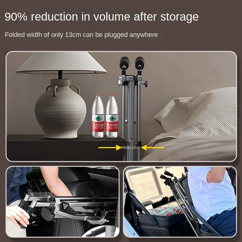 Walking Aid for Elderly Rehabilitation Power-assisted Walker with Handrails Elderly Training Walking Frame for Recovery 5