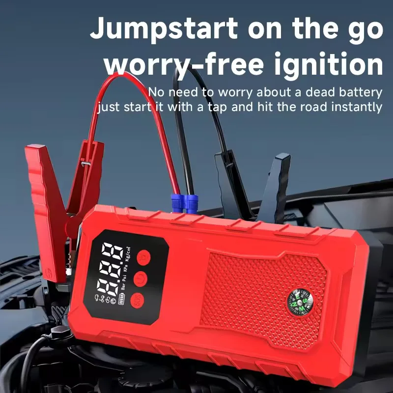 Car Battery Jump Starter Portable 3000A(9.0L Gas&8.0L Diesel)12V Lithium Jump Box Booster Power Pack LED Lights QC3.0(HZ-Y1)