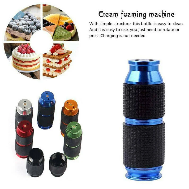 Cream Whipper Dispenser 3/1pcs Portable Whipped Cream Cracker Mini Rubber Grip Safe Kitchen Dessert Tool