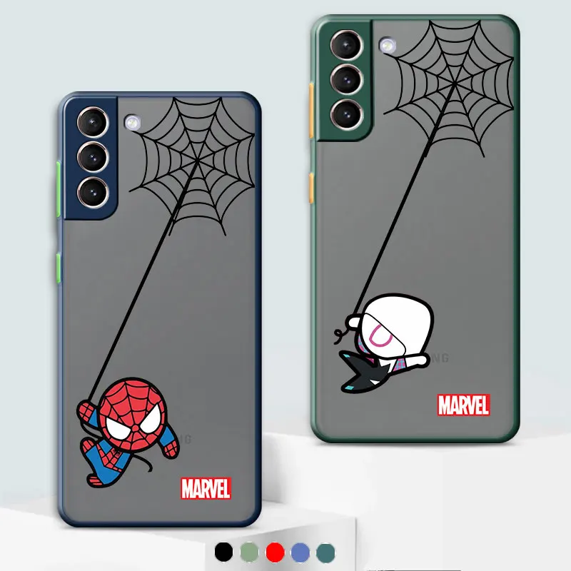 Custodia Per Samsung Galaxy S10 Plus Note 10 Plus Note 20 Ultra S8 Note 9 8 S9 S8 Back Tpu Hard Pc Cute Spiderman Marvel Cover