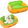 Winter Hot Dog Pet Bed - 3D Hot Dog Bun Style Cat and Dog House, with Removable Pillow and Orthopedic Memory Foam