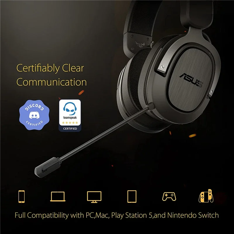 

Asus Tuf Gaming H3 Wireless Low Delay Game 2.4 Ghz Surround Sound Band Discord Usb-C Microphone Hifi Applicable To Ns Xbox Ps5