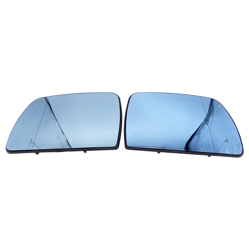 

Car Styling Heated Adjustable L+R Side Door Wing Rearview Mirror Glass Blue Blue Left Right Side For BMW X5 E53 99-06 3.0i 4.4i