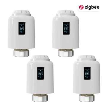 TRV ZigBee สมาร์ทเทอร์โมสตัท, วาล์วหม้อน้ำควบคุมอุณหภูมิเครื่องทำความร้อนในบ้าน Alexa Google 16