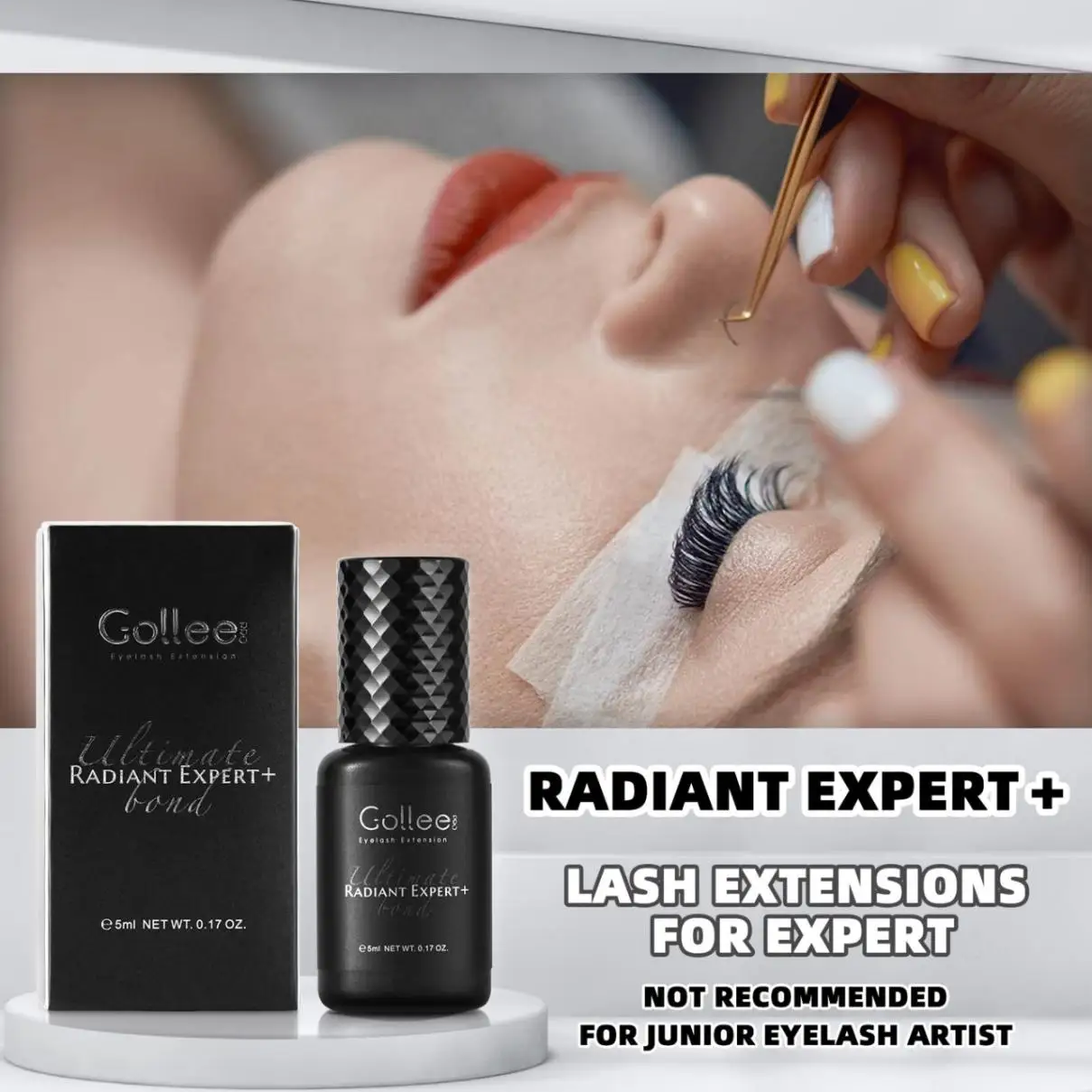 

Gollee 0.5s Fast Drying S-01 Lash Glue Waterproof For Eyelash Extensions For Professional Eyelash Artists Salon Party Making Up