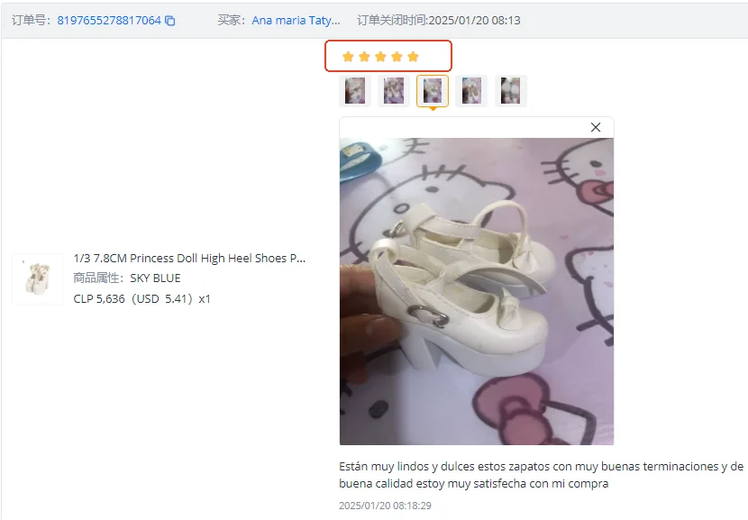 1/3 7,8 cm Prinzessin Puppe High Heel Schuhe PU Leder Bowknot Schuhe geeignet für 60cm Puppe tragen Puppe Stiefel Schuhe Zubehör – Detail 3