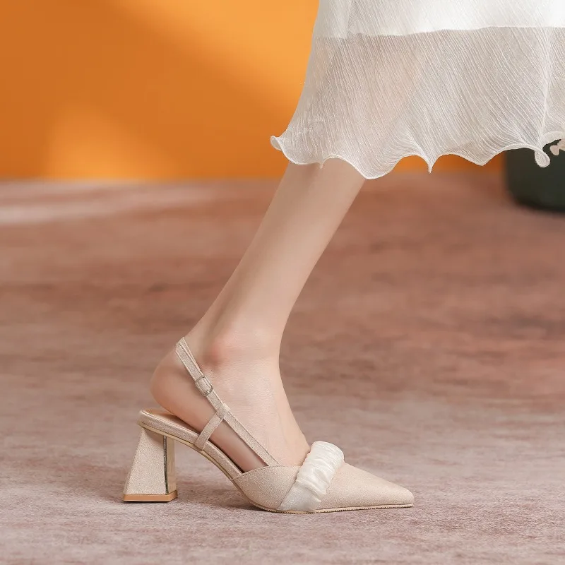 Pointed Toe Women Shoes New Retro Sexy Single Shoes Women Bow Fashion High Heels Gentle Women Sandals Women Pumps 41-180