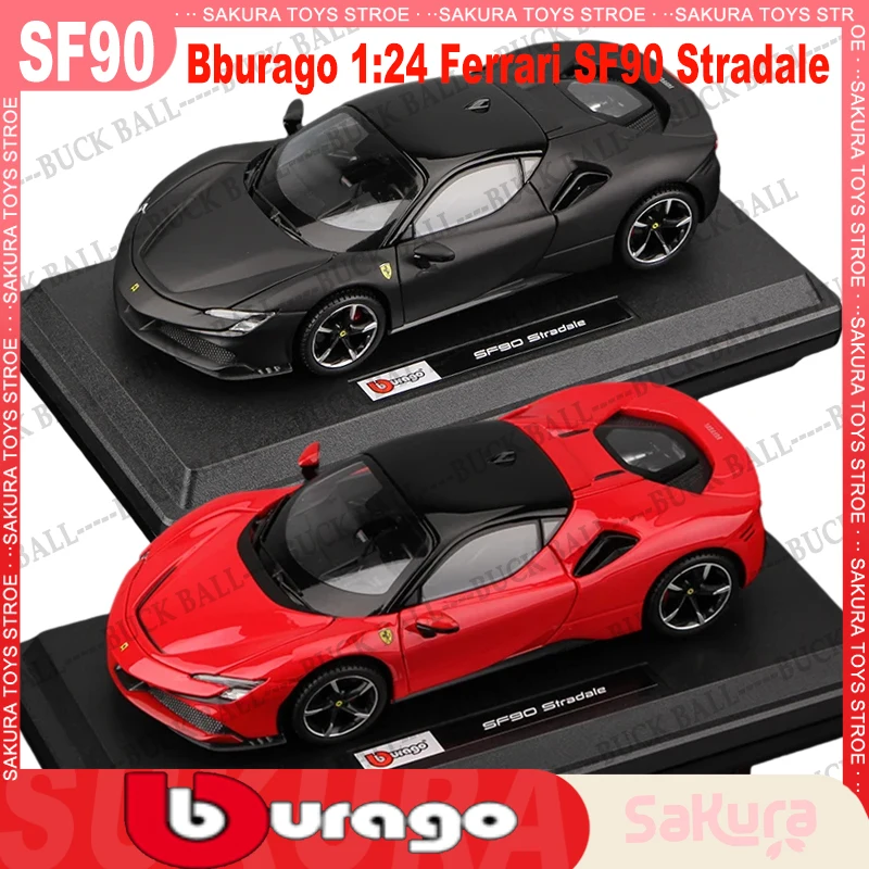 

1/24 Scale Bburago Ferrari SF90 Stradale Racing Ferrari Sports Car Alloy Diecast Model Cars Collectble Bburago Car Toys Gifts GK