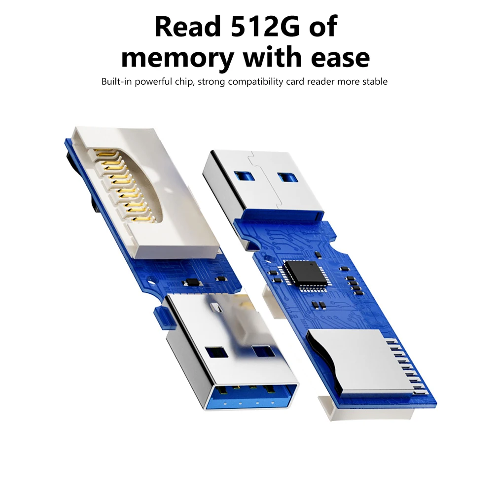 2 in 1 USB 3.0 Card Reader Micro sd card Reader usb adapter High Speed Cardreader TF Memory card For PC Laptop Accessories card reader sd card reader