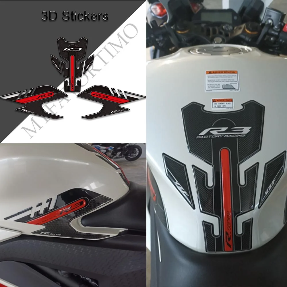 For YAMAHA YZF-R3 YZF R3 YZFR3 Stickers Fuel Tank Pad Tank Protection Sticker Knee Grip Decal Gas Knee Grip Traction  2019-2022 oil gas tank fuel cap cover pad sticker protector grip for yamaha yzf r3 yzfr3 2014 2015 2016 2017 2018 2019 2020 3d guard decal