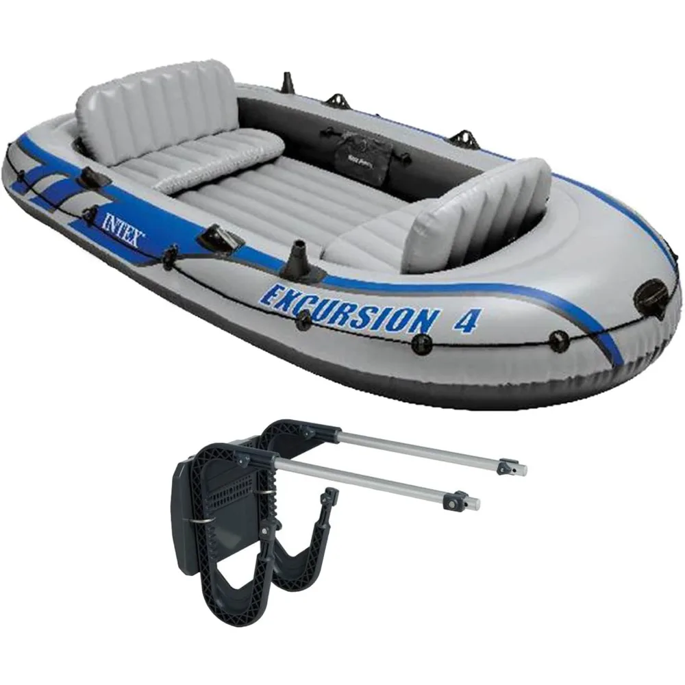 

Inflatable Boat, River/Lake Boat Raft Set & Motor Mount Kit, Kayaking