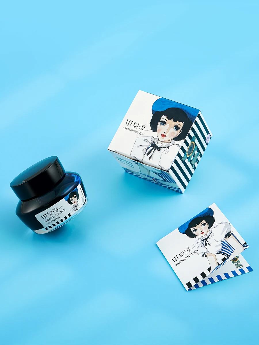 일본 나가사와 고베 잉크 스토리 한정 컬러 만년필 잉크, 비탄소 만년필 잉크, 알데라 스타더스트, 50ml