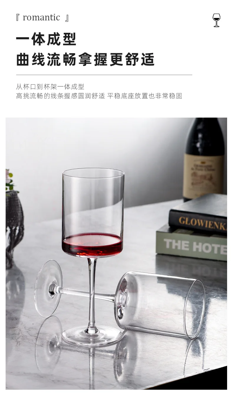 Square Wine Glasses Wine Glasses Hand Blown Edge Modern Flat Bottom Glass Pack Of 6 Pcs