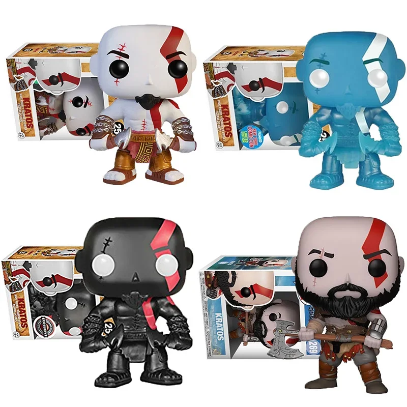 thumbnail image 1 of FUNKO POP Juego God Of War Kratos #154 #25 Kratos #269 Figura de acción Colección Modelo Juguetes para niños Regalos de cumpleaños, 1 of 5
