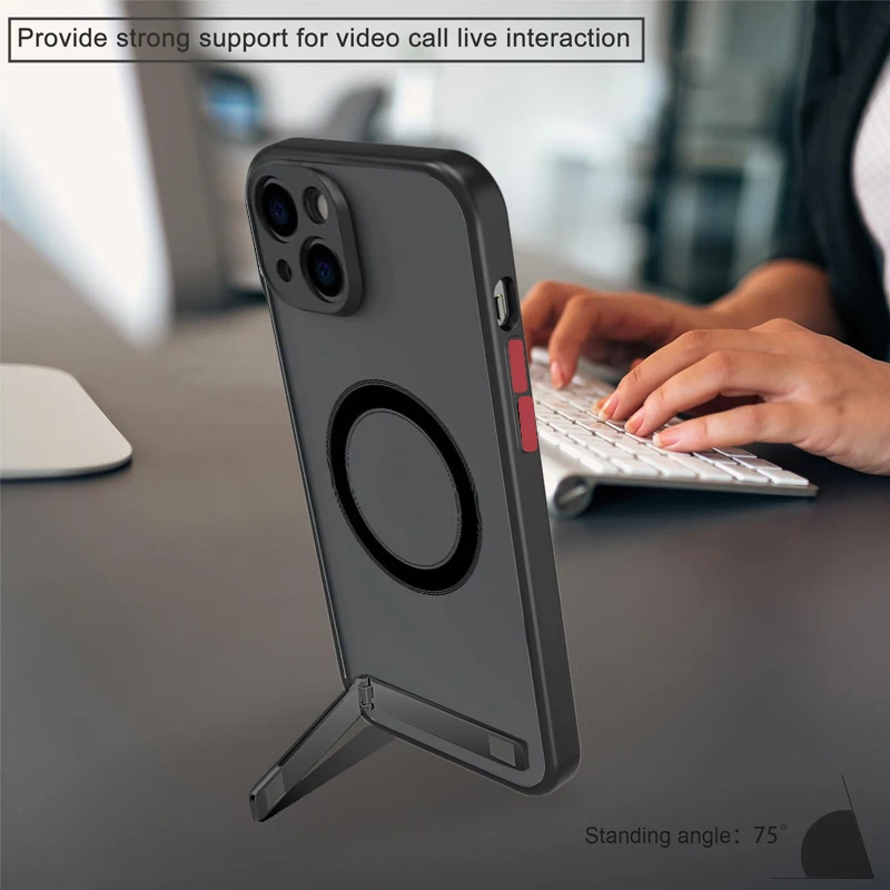 Magnetic Mobile Phone Case with Kickstand and Holder