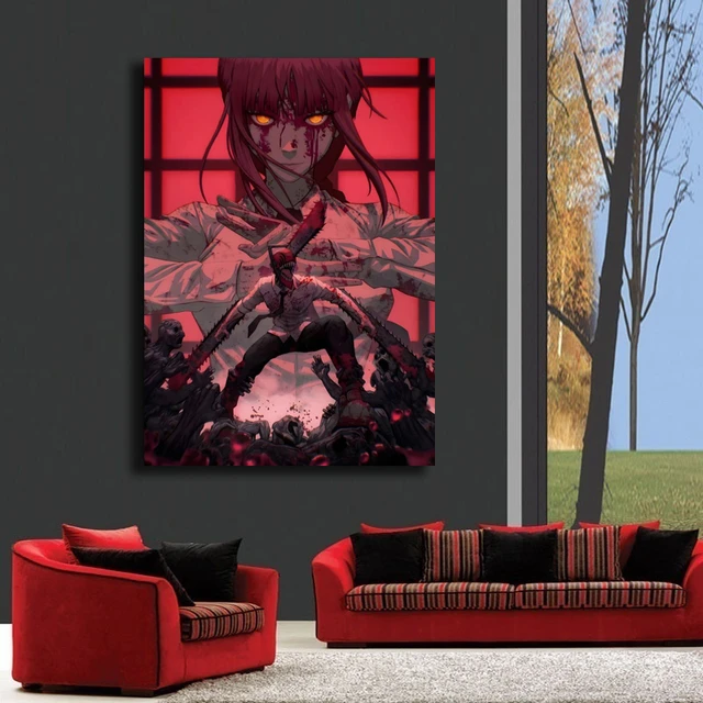 Reze motosserra homem japonês anime mangá poster casa decoração da lona  impressão imagem sala de estar decoração arte pintura parede - AliExpress