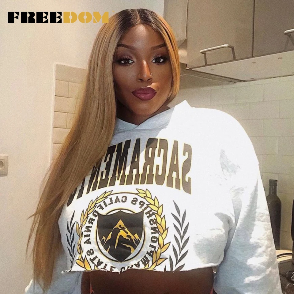 

FREEDOM Synthetic Lace Wigs Ombre Blonde Red Brown Lace Front Wigs 28 Inch Long Straight Wigs For Black Women Cosplay Wigs