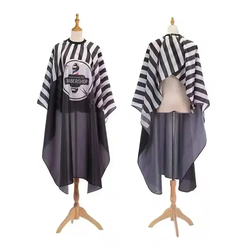 전문 미용 앞치마 방수 이발 케이프 레트로 살롱 바버 스타일리스트 패턴 미용용 커팅 천