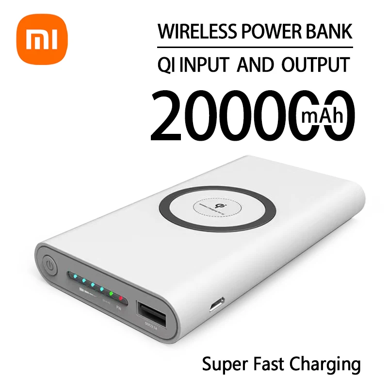 

Xiaomi 200000mAh Power Bank Fast Charge Ultra-Large Capacity Mobile Power Two Way Wireless Type C Portable Charger Free Shipping