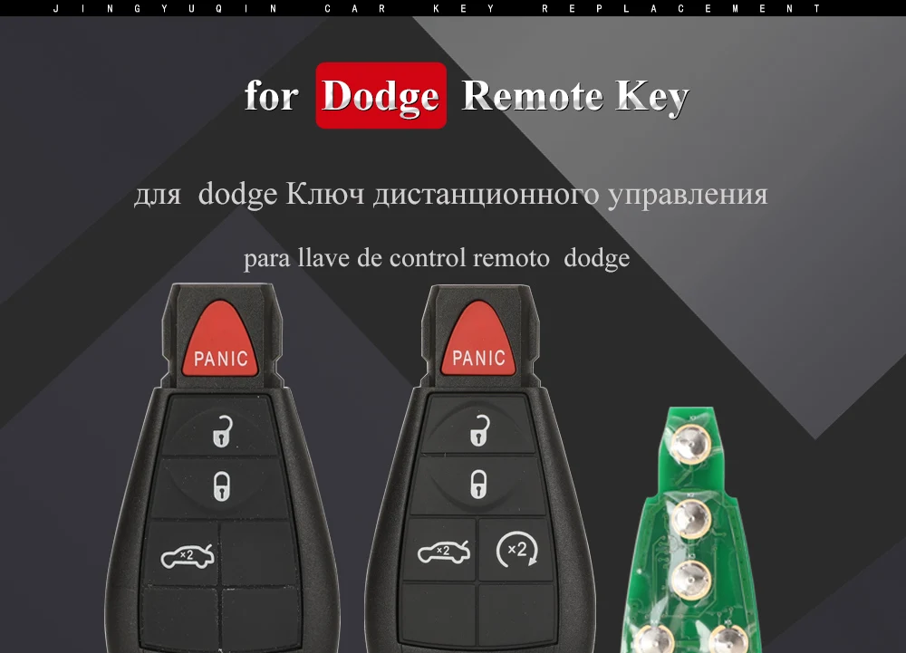 jingyuqin M3N 32297100 Fobik Fernschlüssel für Dodge Dart 2012 2013 2014 2015 2016 2017 433 MHz ID46 PCF7941 Autoschlüsselanhänger 56046773 AA – Detail 1