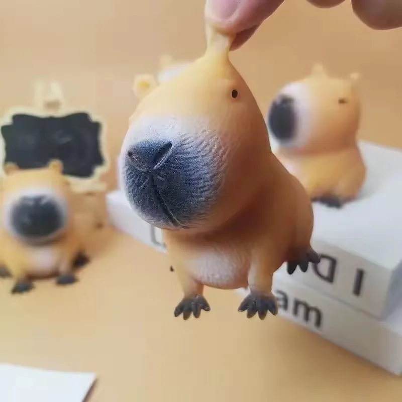 Kid Capybara Squeeze Toy Durable TPR Material Animal Anti Stress Relief Funny Creative Fidget Decompression Pinch Toy