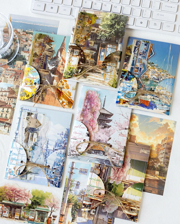 30 teile/paket Vintage Material Papier DIY Scrapbooking Collage Materialien Dekor Junk Journal Ästhetik Landschaft Papier – Detail 20