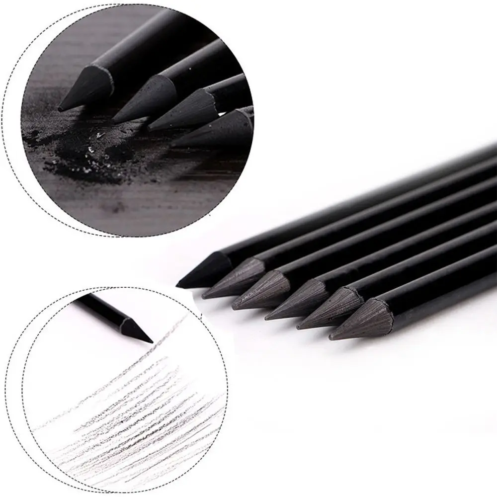 Painting Supplies Charcoal Pure Carbon Woodless Drawing Pen Carbon Sketch Pen Full Carbon Pencil Charcoal Pencil