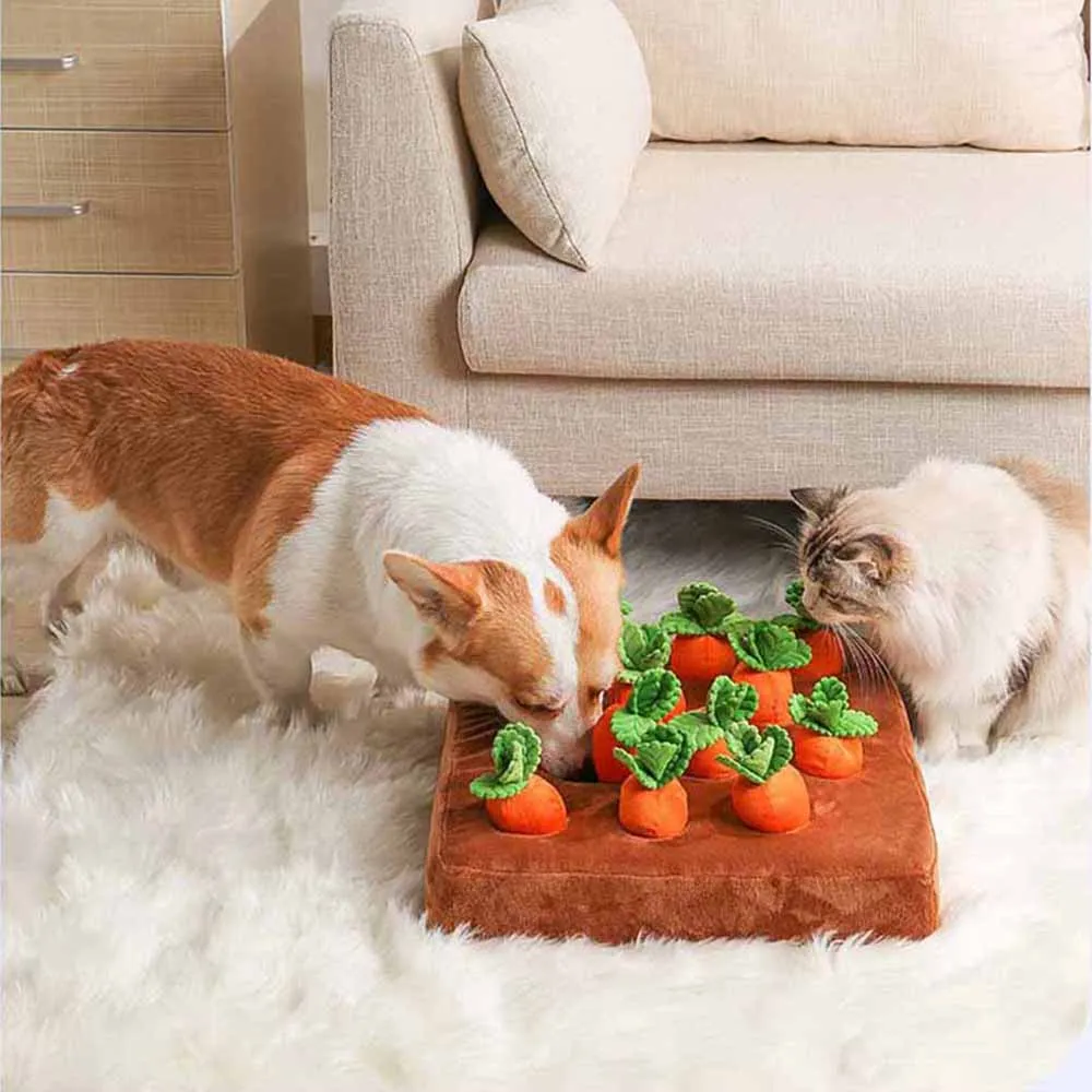 Carrot Farm Dog Toys Snuffle Mat For Dogs Hide And Seek Carrot Farm Dog  Toys Pet Plush Training Toys