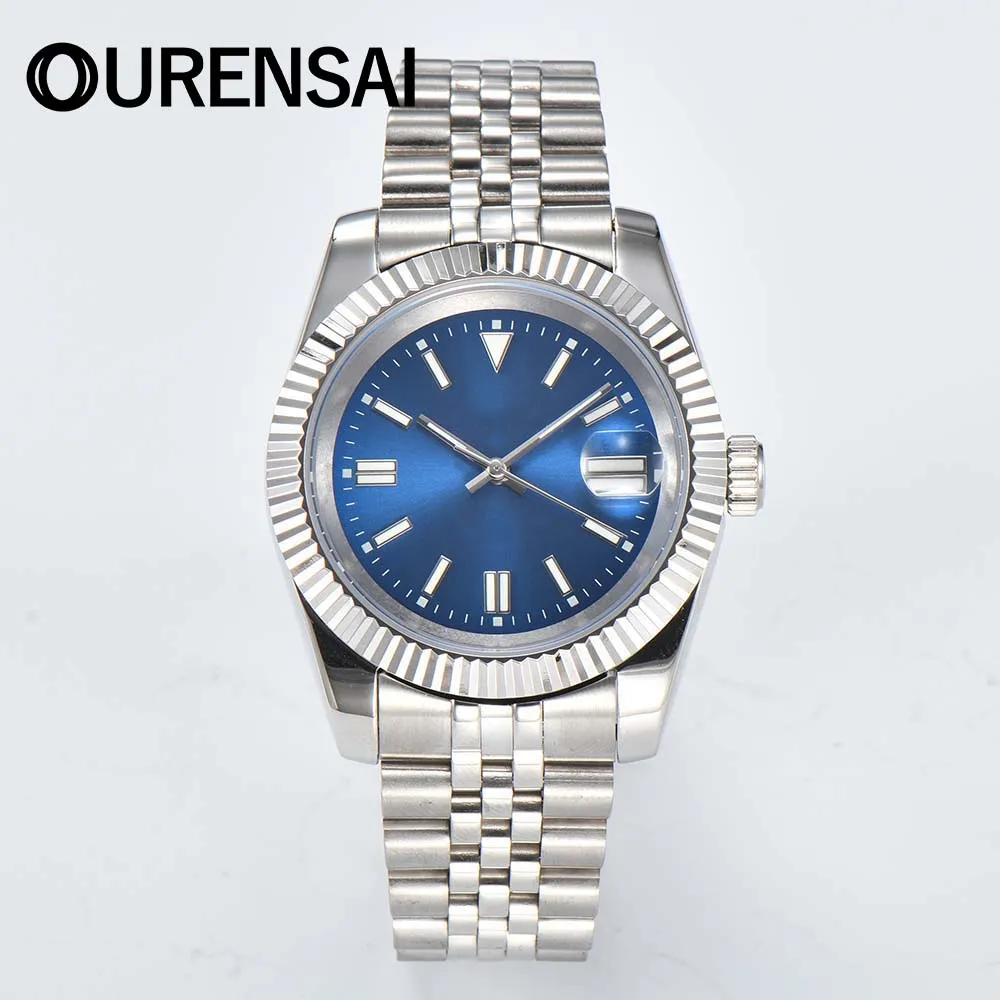 

Custom Fashion Japan NH35 39 mm Men's watches Sapphire Case Automatic Men's Watch Stainless steel Band