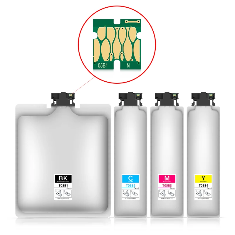 T05B T05B1 T05B2 T05B3 T05B4 Ink Cartridge With Pigment Ink For Epson WorkForce Pro WF-C878R WF-C879R Printer Ink Bag - 5