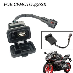 Motorcycle USB Power Transfer Interface Socket Type-C Impulse Port Charge For CFMOTO 450SR 450SS SR 450 CF400-6 Converter