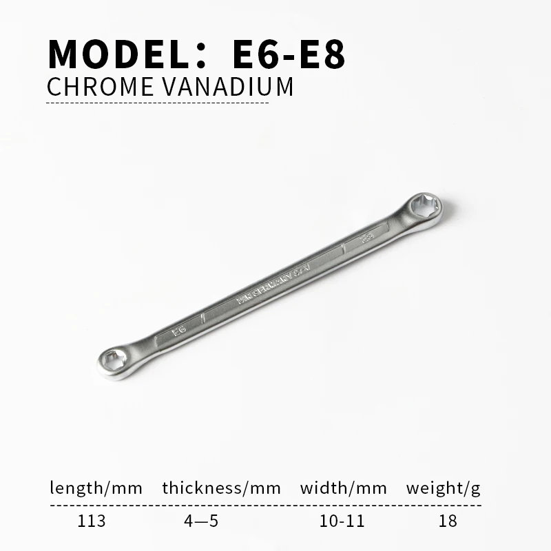 1Pcs Stern doppelseitige Innensechskant E-Torx Box Ring Schlüssel Spanner E-typ Werkzeuge E6-E8-E10-E12-E14-E18-E20-E24 – Detail 4