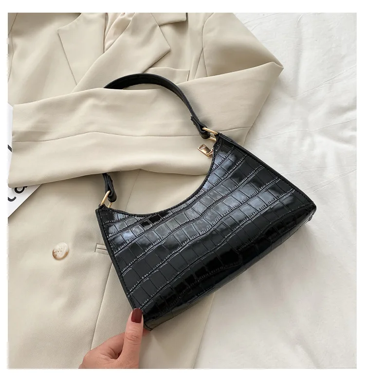 Модна изящна пазарска чанта ретро ежедневни дамски чанти през рамо дамска дамска дамска чанта с верига от плътна кожа