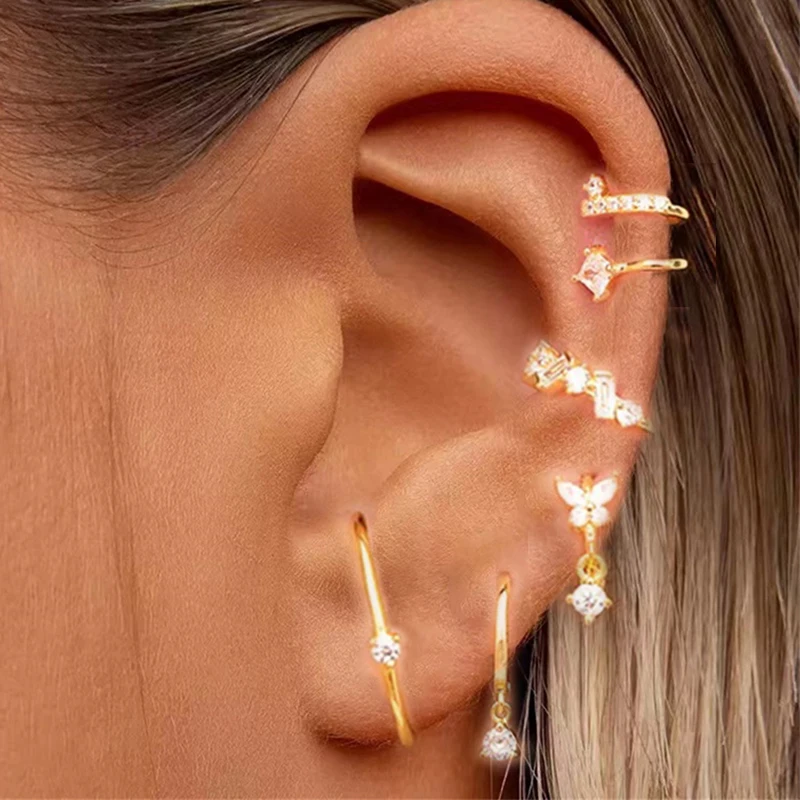 SLUYNZ Sterling Silver Butterfly Hoop Earrings - Small Huggie Earrings For Women, Hypoallergenic