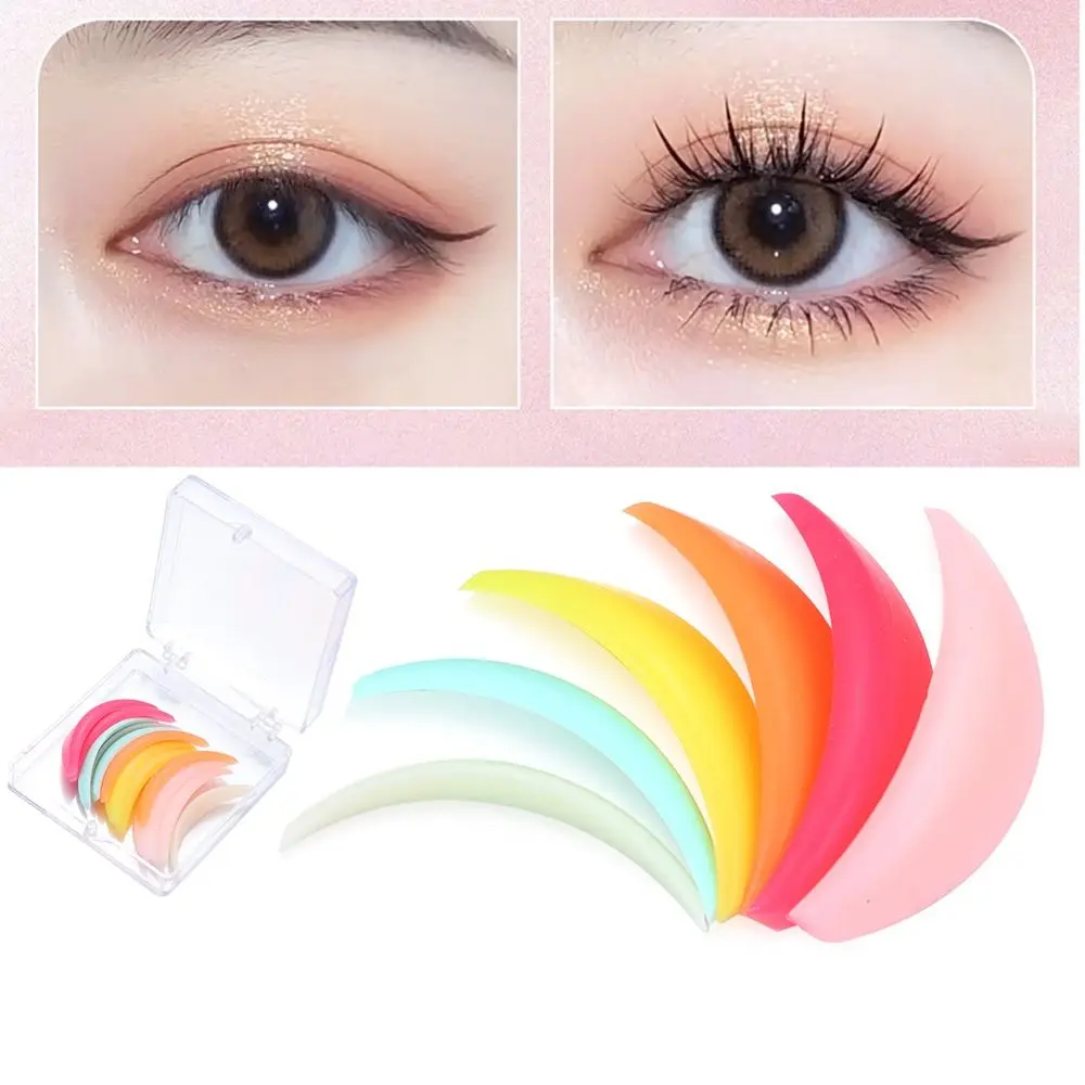 Eyelash Curling Aid Rainbow Applicator Tools Eyelash Extension 3D Eyelash Lifting Eyelash Curler Tool Silicone Eyelash Perm Pad