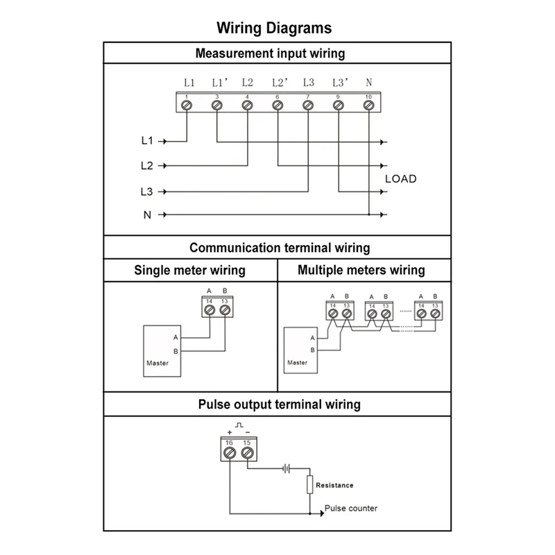 Compteur d'énergie WiFi bidirectionnel triphasé, moniteur d'alimentation KWh, wattmètre, application Tuya, interrupteur à distance, marche, arrêt, 3x110 V, 190V, 230 V AC, 400V AC