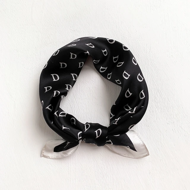 Scarf 100% Silk Bandana Women Square Scarves Wrap Kerchief Mulberry Spring Fashion Luxury High Quality Headband Hijab Shawls 28102-2