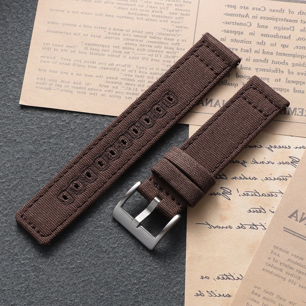 Versatile Quick Release Nylon Canvas Watch Strap