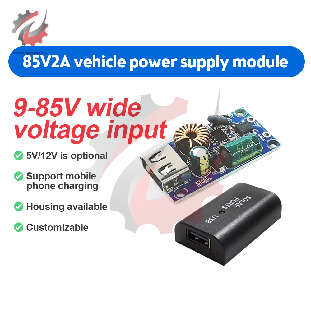 

5V/12V 2A Usb Charging Module Usb Dc Step-down Module 9-85v To 5v 12v Phone Charging Board For Xiaomi Huawei Phone Charging