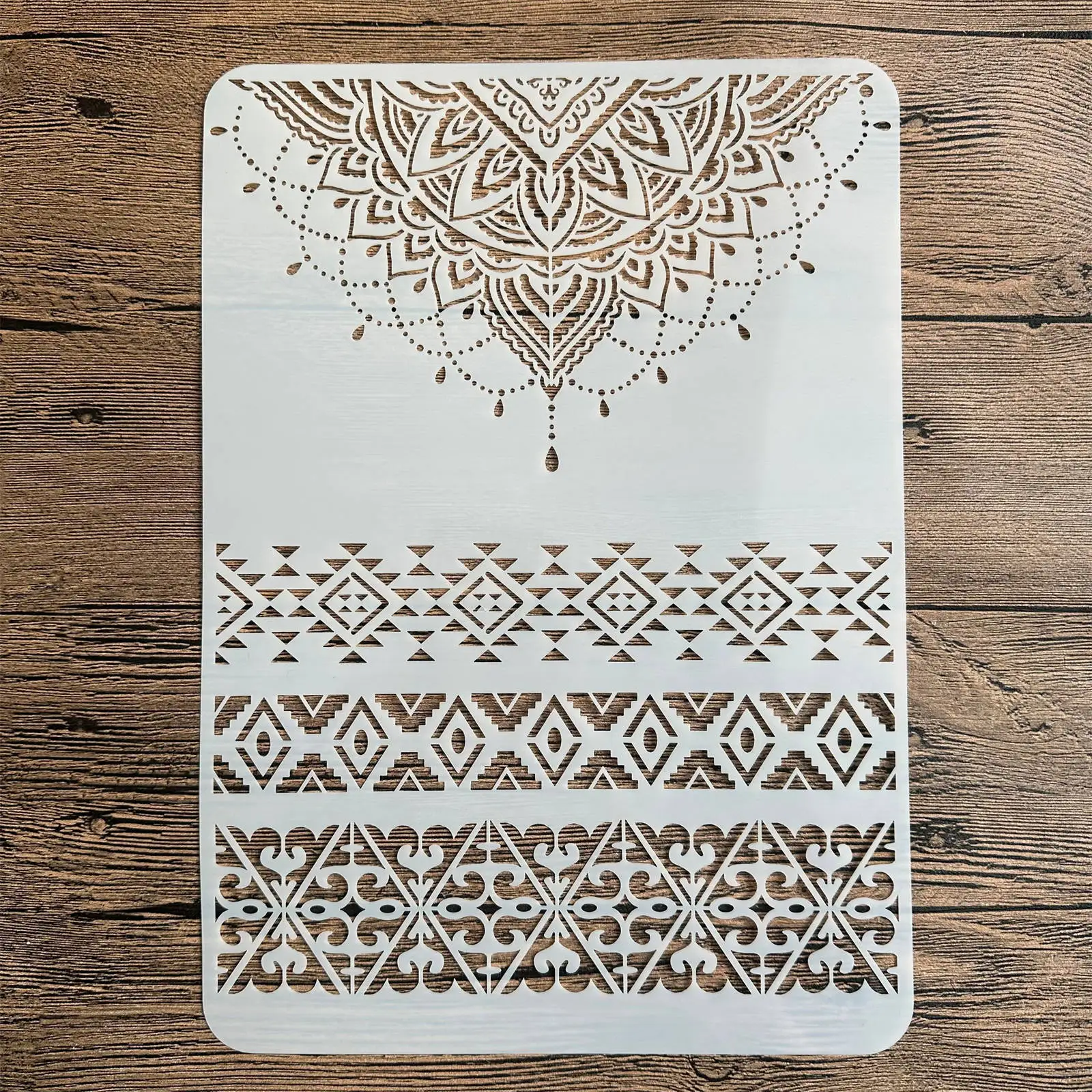

DIY 1/4mandala Stencils Wall Painting Scrapbook Coloring Embossing Album Decorative Paper Card Template A4 29 * 21cm pochoir