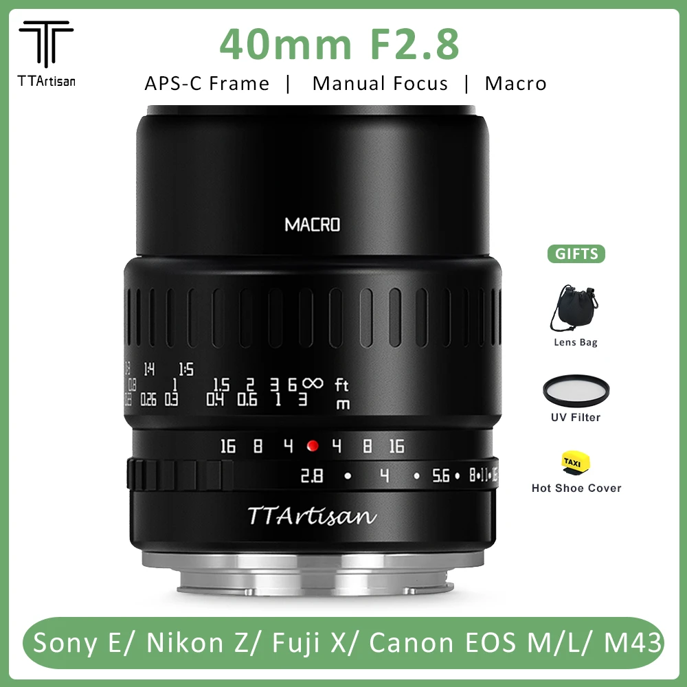 Ttartisan 40mm F2.8 Apsc Macro Lens 11 Magnification Manual Focus