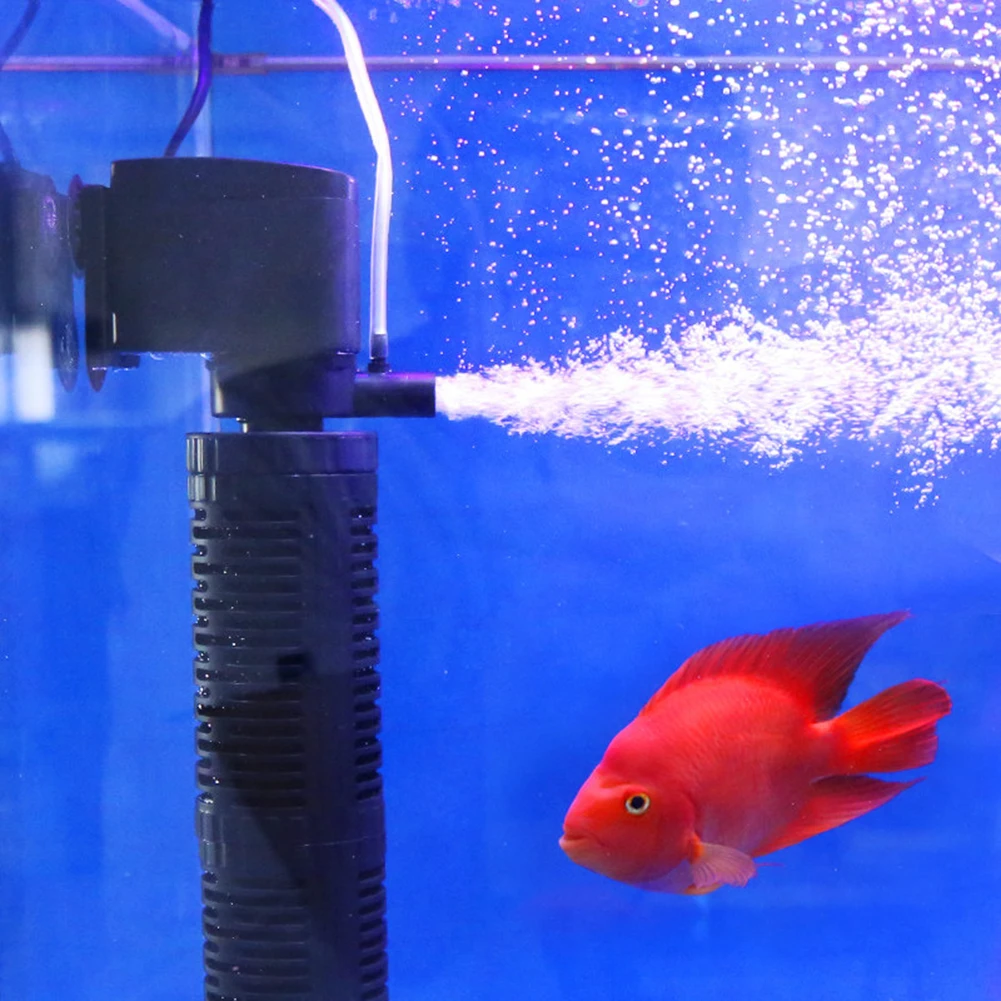 Aquarium Oxygen Filter 3 In 1 Submersible Fish Tank Silent Aeration