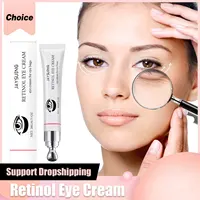 Retinol Eye Cream Anti Aging Reduces Under Eye Bags Fine Lines Dark Circles Puffiness Wrinkles Hydrates Hyaluronic Acid Eye Balm