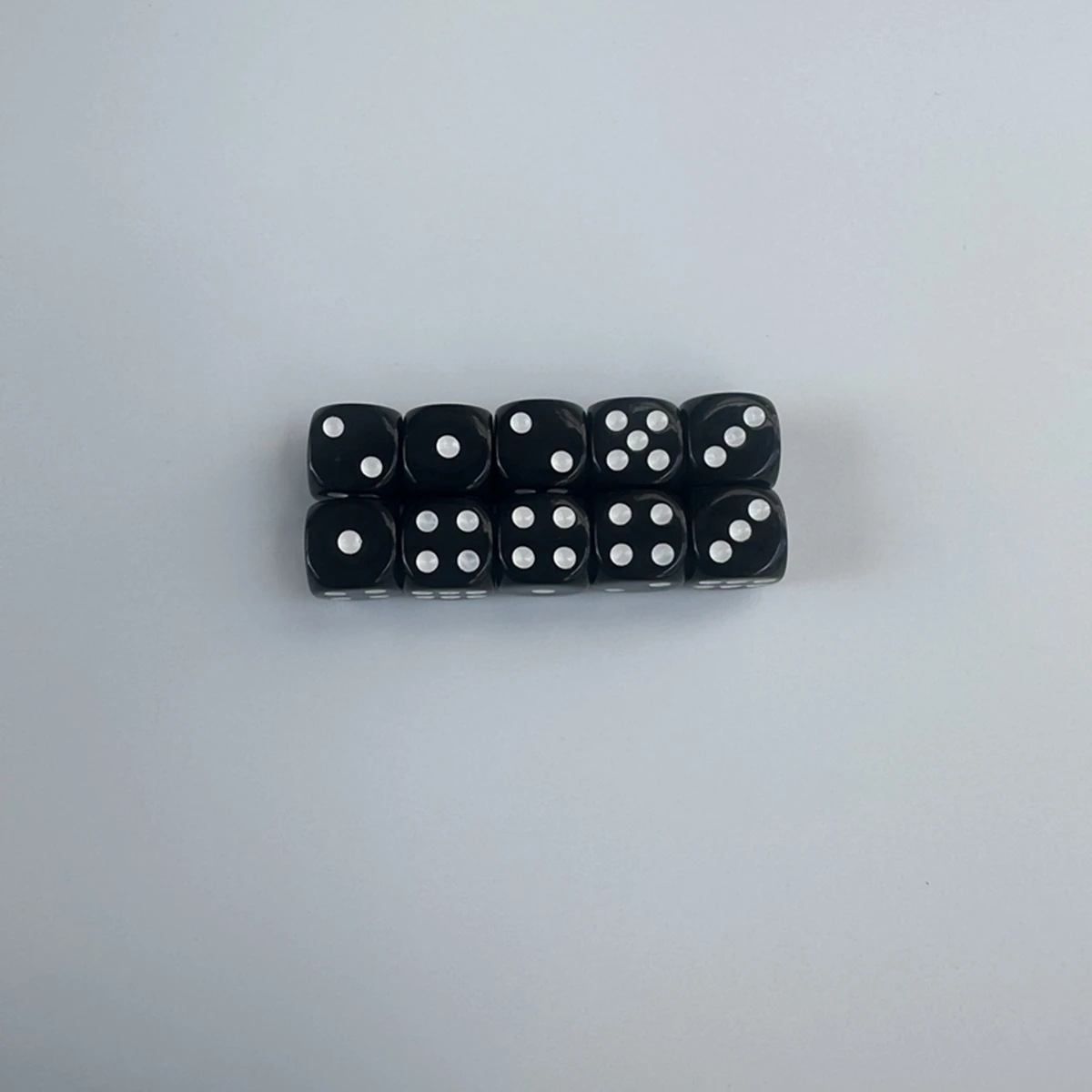 Black Acrylic Dice Board Game Party Entertainment Bar 100 Pcs/set 14mm/0.55inch Or 16mm/0.63inch